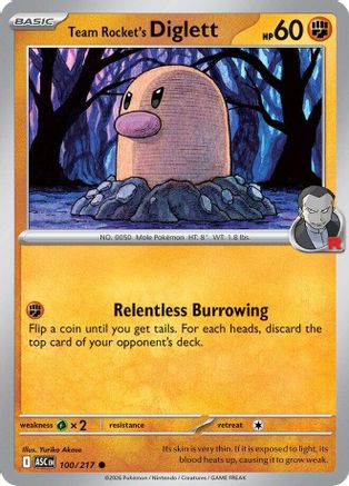 Team Rocket's Diglett 100  - Common