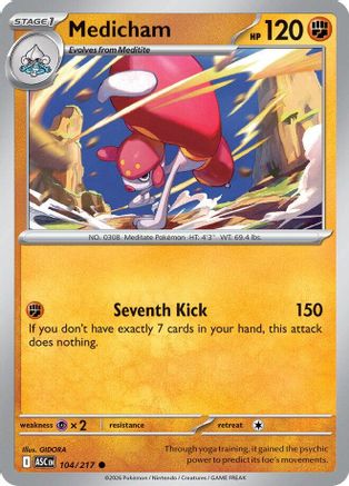 Medicham 104/217  - Reverse Holofoil - Common