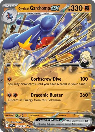 Cynthia's Garchomp ex 111  - Holofoil - Double Rare