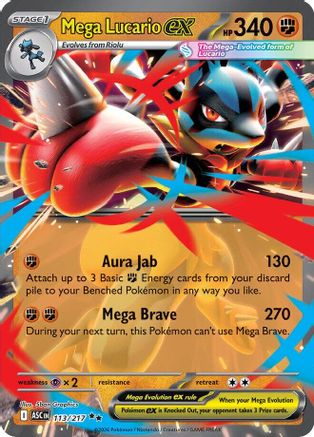 Mega Lucario ex 113  - Holofoil - Double Rare