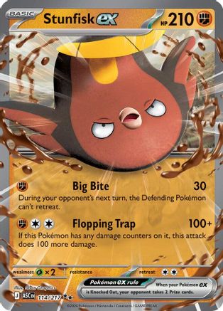 Stunfisk ex 114/217  - Holofoil - Double Rare