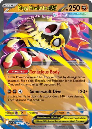 Mega Hawlucha ex 116/217  - Holofoil - Double Rare