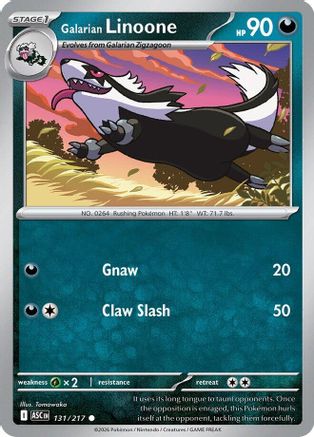 Galarian Linoone 131  - Common