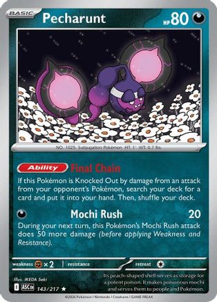 Pecharunt 143  - Reverse Holofoil - Rare