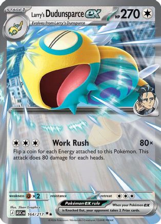 Larry's Dudunsparce ex 164  - Holofoil - Double Rare