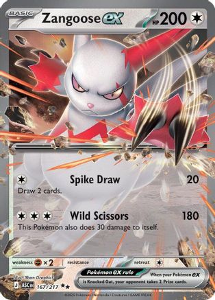 Zangoose ex 167  - Holofoil - Double Rare