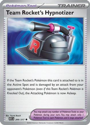 Team Rocket's Hypnotizer 206  - Reverse Holofoil - Uncommon