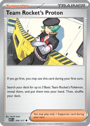 Team Rocket's Proton 208  - Reverse Holofoil - Uncommon