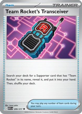 Team Rocket's Transceiver 209/217  - Uncommon