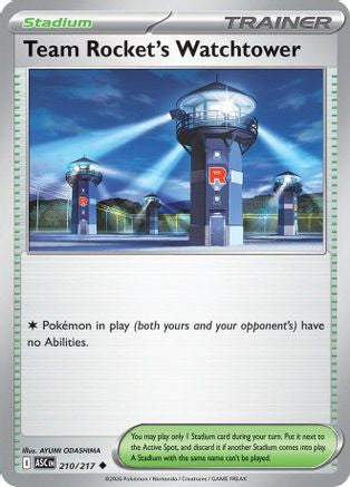 Team Rocket's Watchtower 210  - Reverse Holofoil - Uncommon