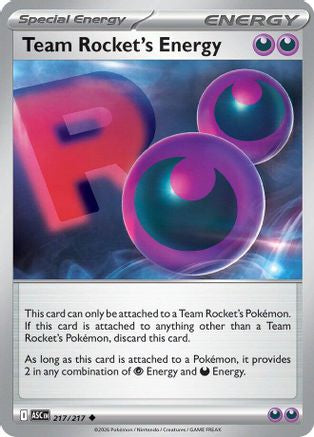 Team Rocket's Energy 217  - Reverse Holofoil - Uncommon