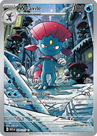 Weavile 228/217  - Holofoil - Illustration Rare
