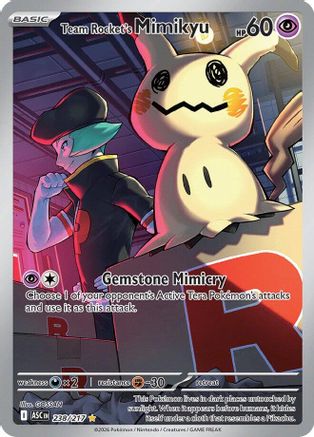 Team Rocket's Mimikyu 238/217  - Holofoil - Illustration Rare