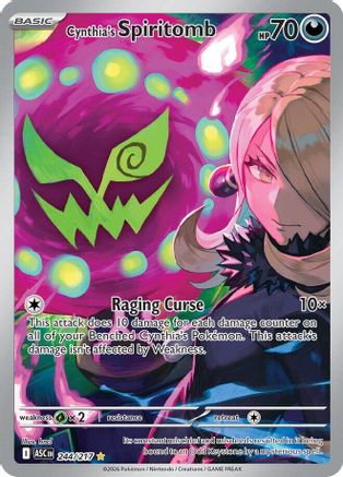 Cynthia's Spiritomb 244/217  - Holofoil - Illustration Rare