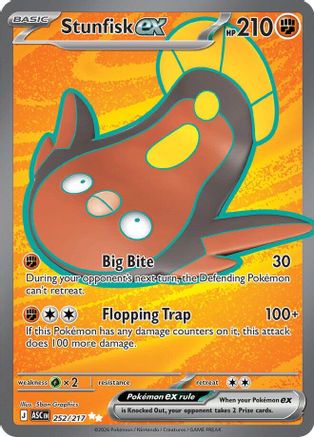 Stunfisk ex 252/217  - Holofoil - Ultra Rare