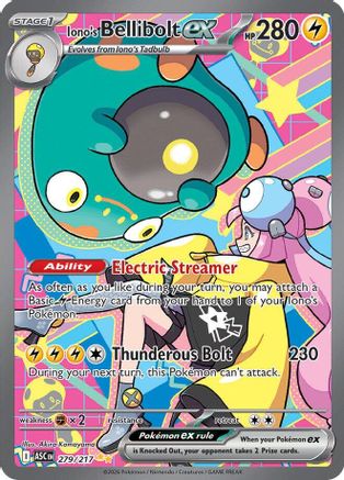 Iono's Bellibolt ex 279/217  - Holofoil - Special Illustration Rare