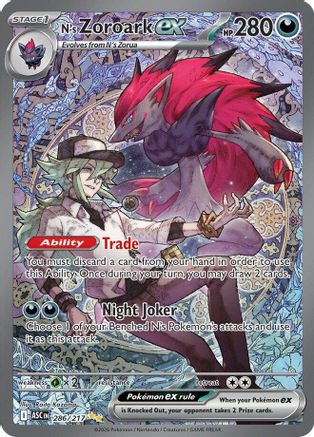 N's Zoroark ex 286/217  - Holofoil - Special Illustration Rare