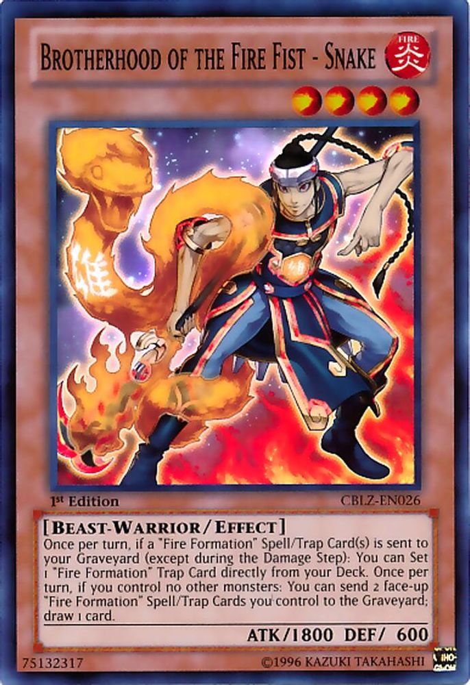 Brotherhood of the Fire Fist - Snake (CBLZ-EN026) - Super Rare