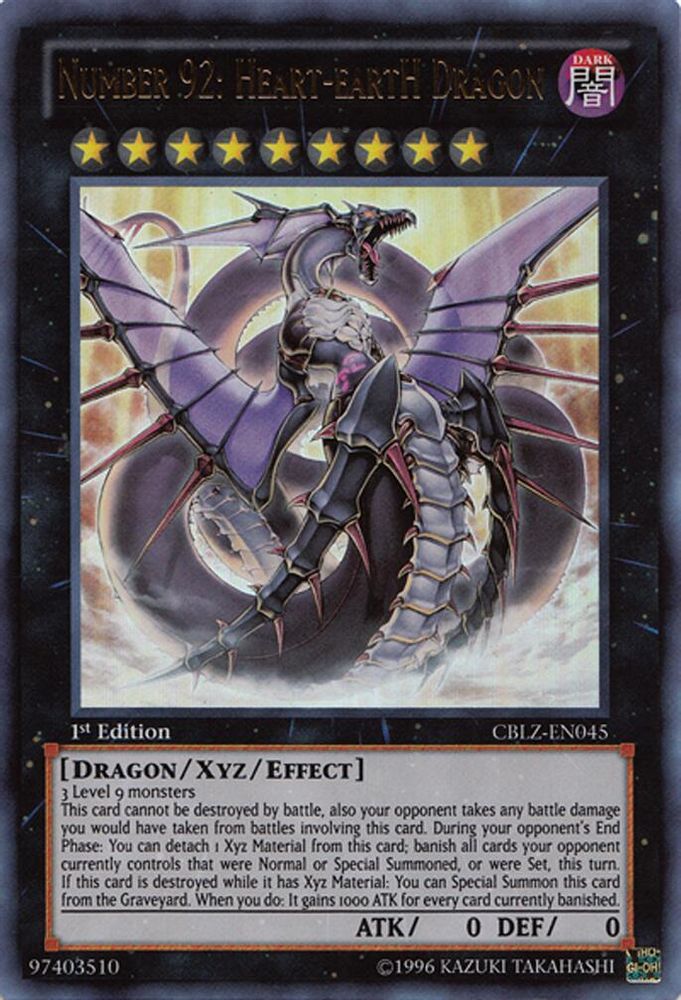 Number 92: Heart-eartH Dragon (CBLZ-EN045) - Ultra Rare