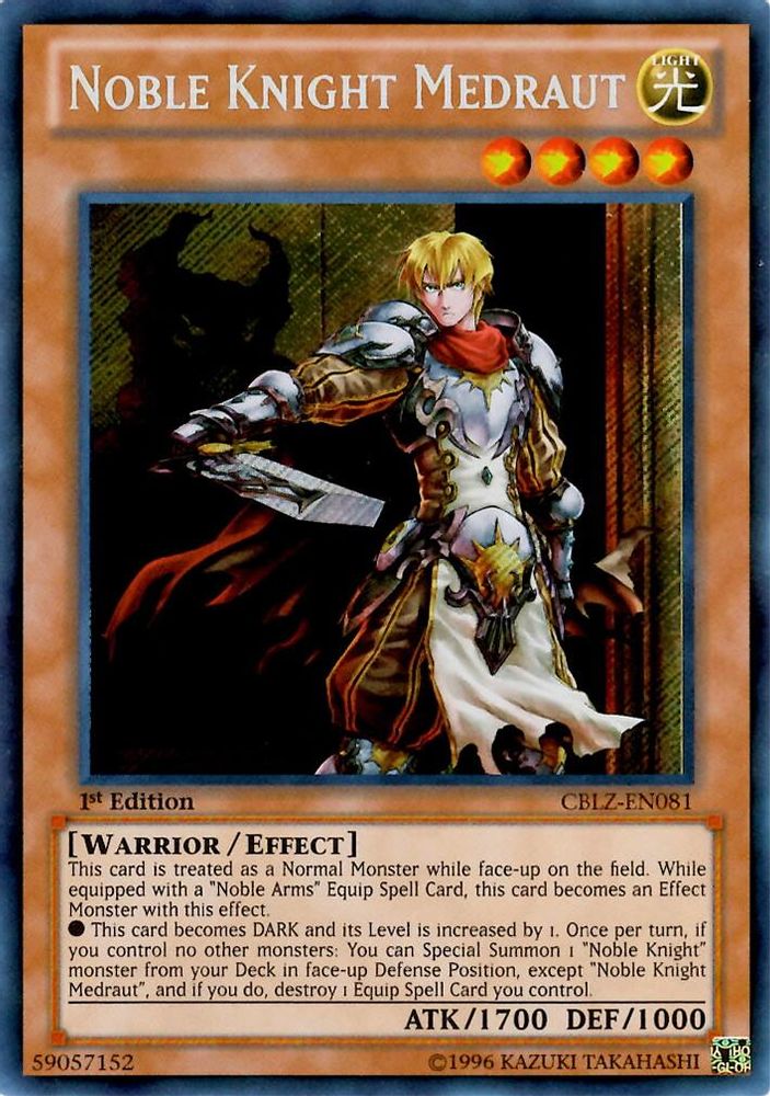 Noble Knight Medraut (CBLZ-EN081) - Secret Rare