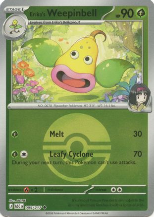 Erika's Weepinbell (Poke Ball) 005  - Reverse Holofoil - Uncommon