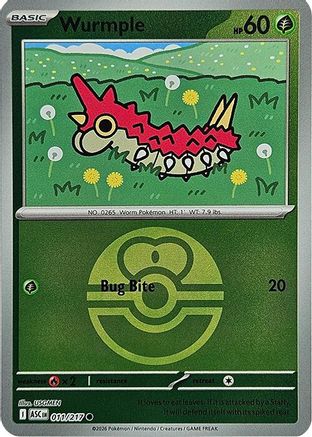 Wurmple (Love Ball) 011  - Reverse Holofoil - Common