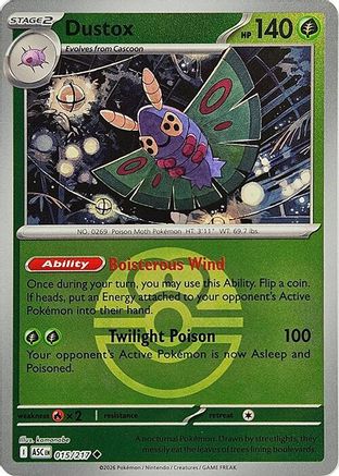 Dustox (Love Ball) 015/217  - Reverse Holofoil - Uncommon