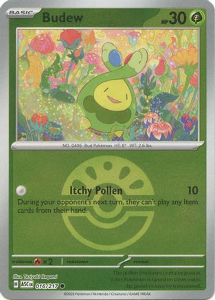 Budew (Friend Ball) 016/217  - Reverse Holofoil - Common