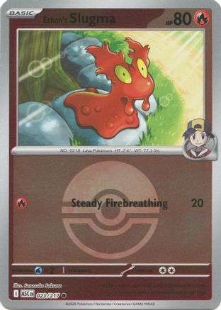 Ethan's Slugma (Poke Ball) 023  - Reverse Holofoil - Common