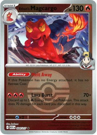 Ethan's Magcargo (Poke Ball) 024/217  - Reverse Holofoil - Rare