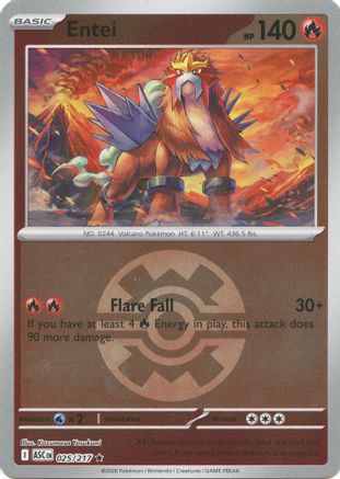 Entei (Quick Ball) 025  - Reverse Holofoil - Rare