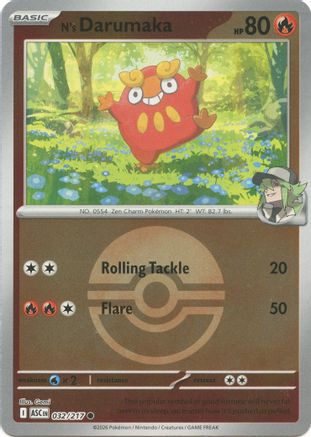 N's Darumaka (Poke Ball) 032  - Reverse Holofoil - Common