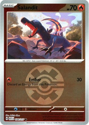 Salandit (Quick Ball) 034  - Reverse Holofoil - Common