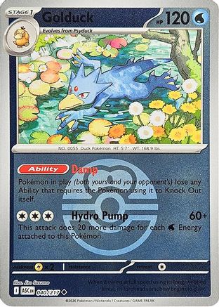 Golduck (Love Ball) 040  - Reverse Holofoil - Uncommon