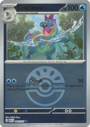 Croconaw (Friend Ball) 042  - Reverse Holofoil - Uncommon