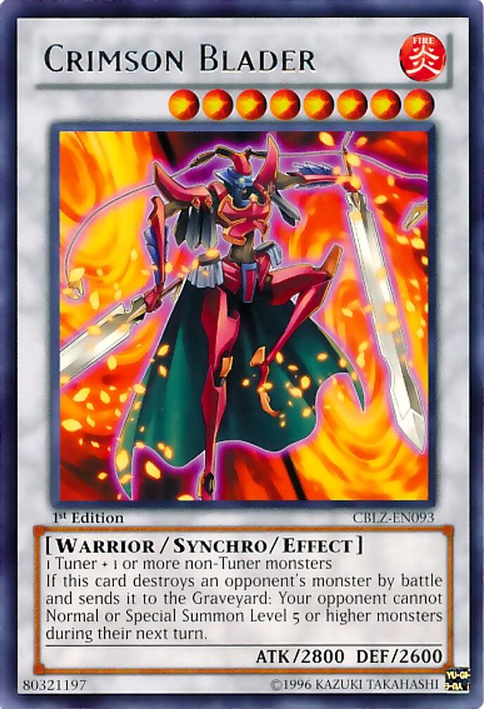 Crimson Blader (CBLZ-EN093) - Rare