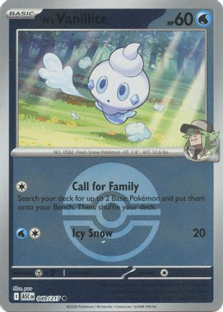 N's Vanillite (Poke Ball) 049  - Reverse Holofoil - Common
