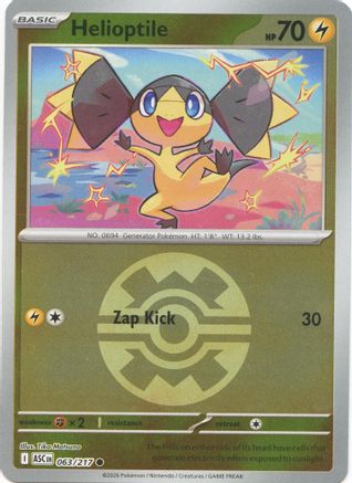 Helioptile (Quick Ball) 063  - Reverse Holofoil - Common