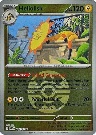 Heliolisk (Quick Ball) 064/217  - Reverse Holofoil - Uncommon