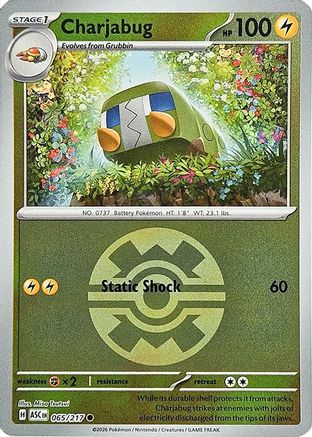 Charjabug (Quick Ball) 065  - Reverse Holofoil - Common