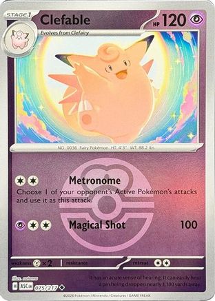 Clefable (Love Ball) 075  - Reverse Holofoil - Uncommon