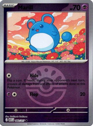 Marill (Friend Ball) 083/217  - Reverse Holofoil - Common