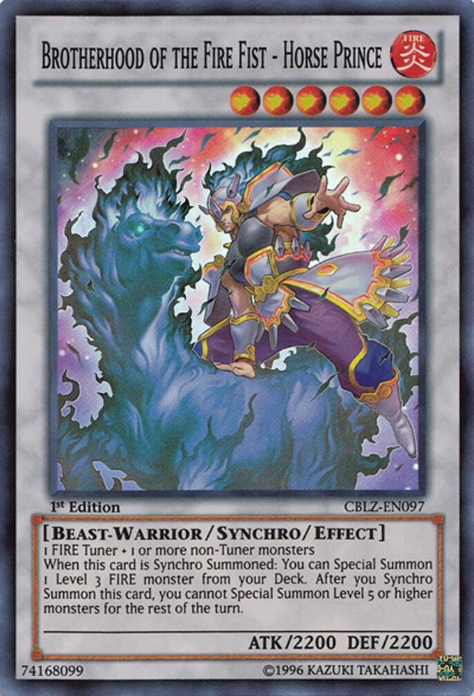 Brotherhood of the Fire Fist - Horse Prince (CBLZ-EN097) - Super Rare