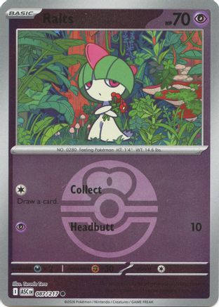 Ralts (Love Ball) 087  - Reverse Holofoil - Common