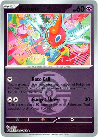 Rotom (Dusk Ball) 092  - Reverse Holofoil - Common