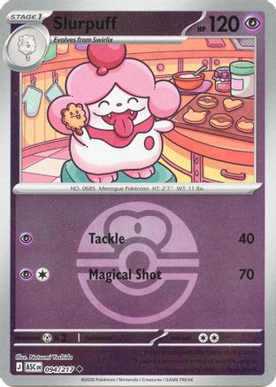 Slurpuff (Love Ball) 094/217  - Reverse Holofoil - Uncommon