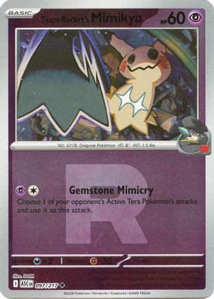 Team Rocket's Mimikyu (Team Rocket) 097/217  - Reverse Holofoil - Uncommon
