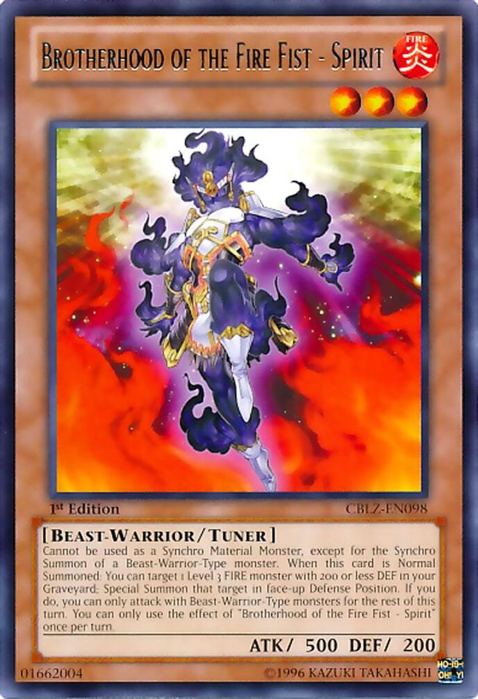 Brotherhood of the Fire Fist - Spirit (CBLZ-EN098) - Rare
