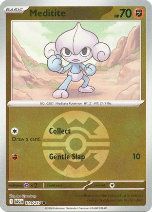 Meditite (Quick Ball) 103  - Reverse Holofoil - Common