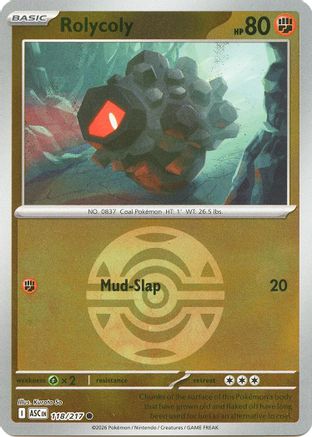 Rolycoly (Dusk Ball) 118  - Reverse Holofoil - Common